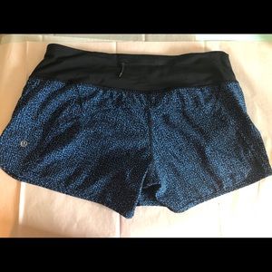 Blue/black lululemon shorts